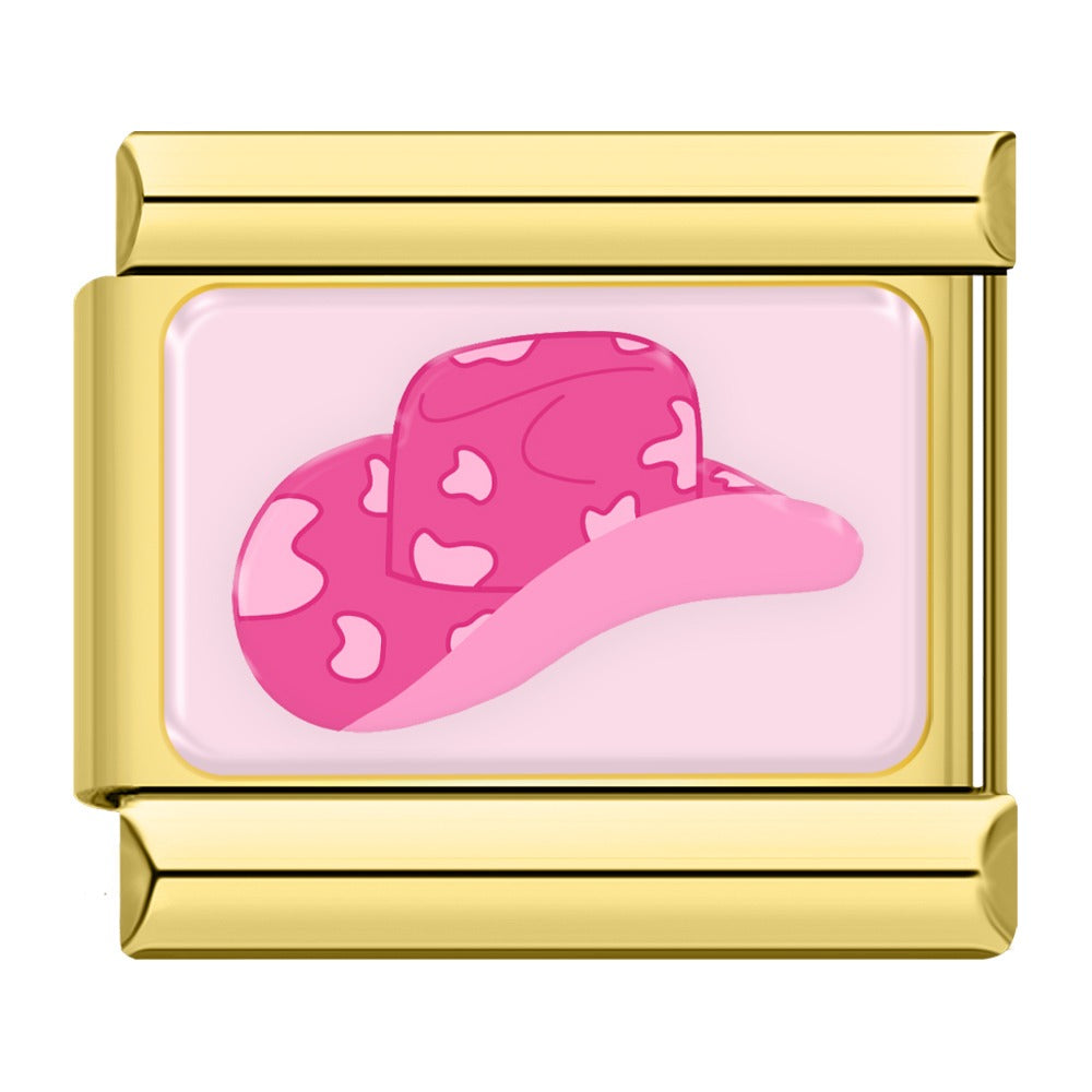 'Cowgirl Hat' Gold Charm