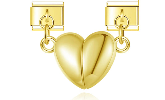 'Magnetic Love' Gold Charm Colgante