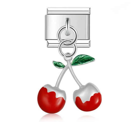 'Cherries' Charm Colgante