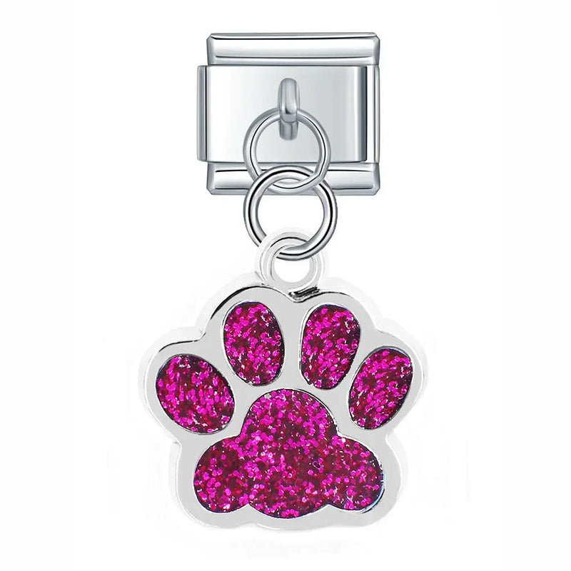 'Pink Paw' Charm Colgante