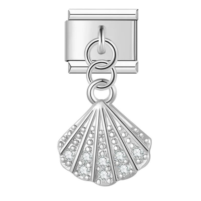 'Silver Shell' Charm Colgante