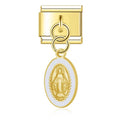 'Virgen Milagrosa' Gold Charm Colgante