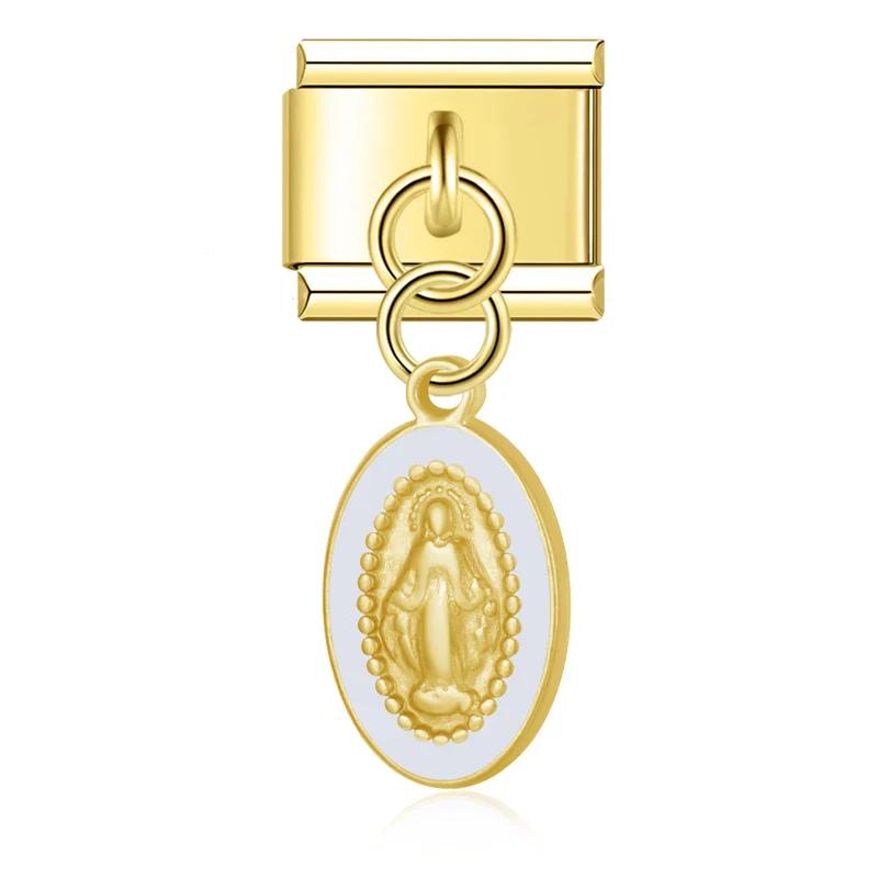 'Virgen Milagrosa' Gold Charm Colgante
