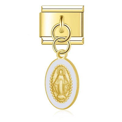 'Virgen Milagrosa' Gold Charm Colgante