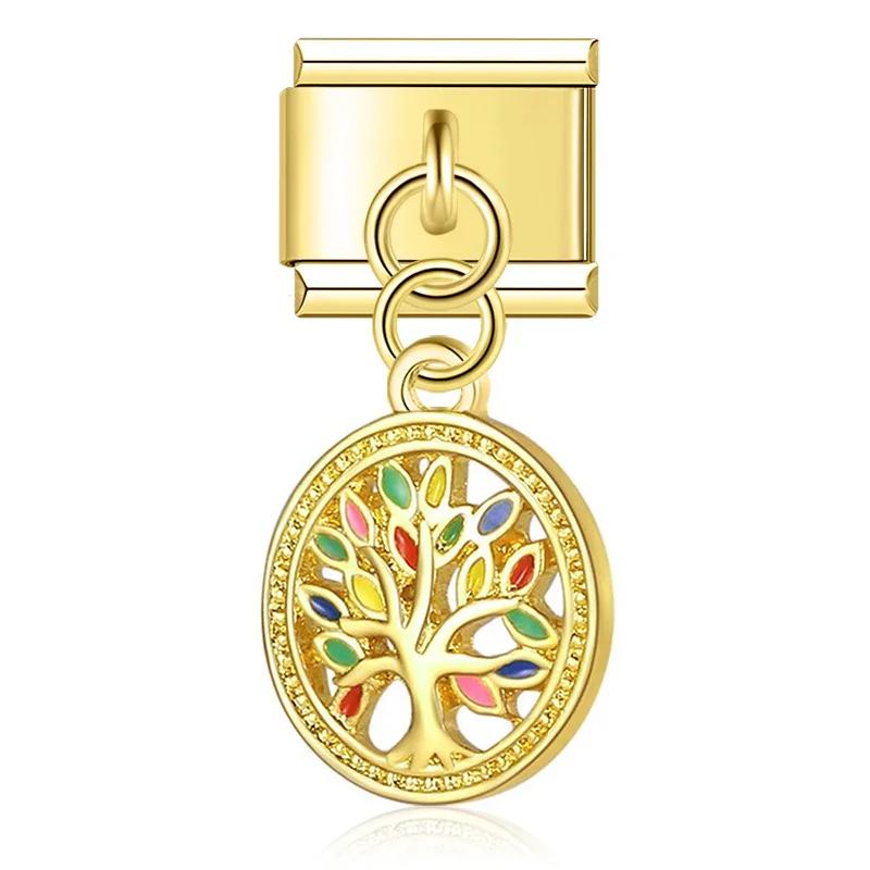 'Tree of Life' Gold Charm Colgante