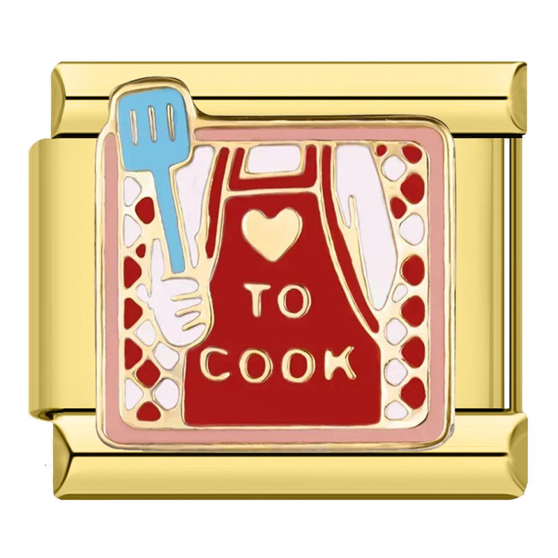'Love to cook' Gold Charm