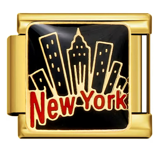 'New York' Gold Charm