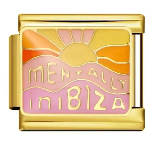 'Mentally in Ibiza' Gold Charm