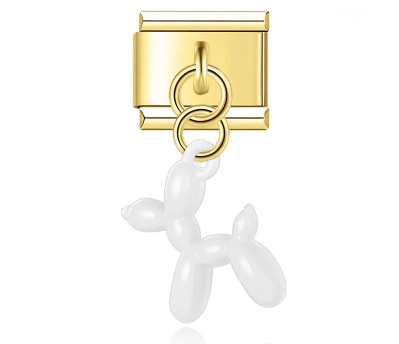 'Balloon Dog' Gold Charm Colgante